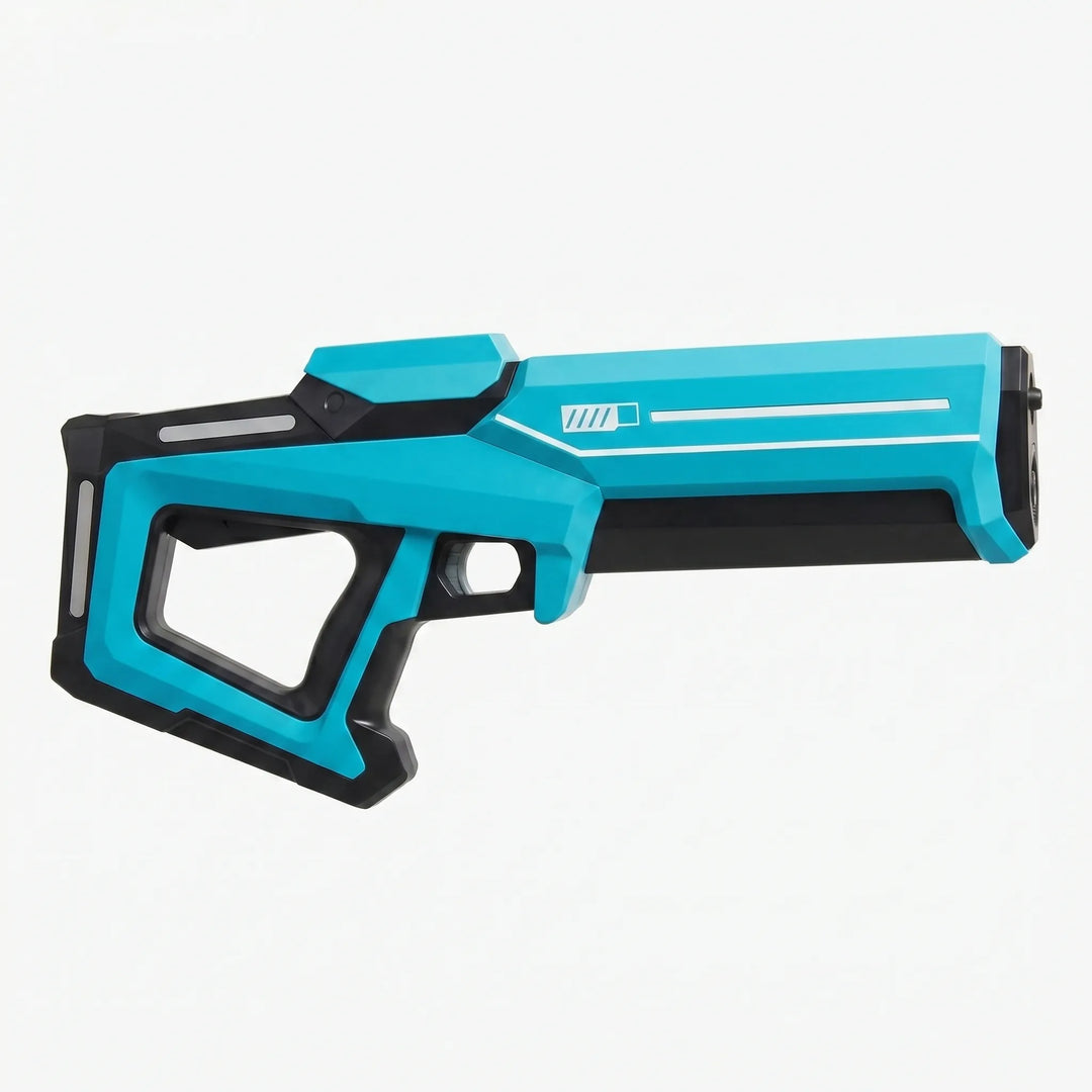 Fun kids' automatic electric water blaster toy. Rechargeable water gun perfect for outdoor summer water fights.
