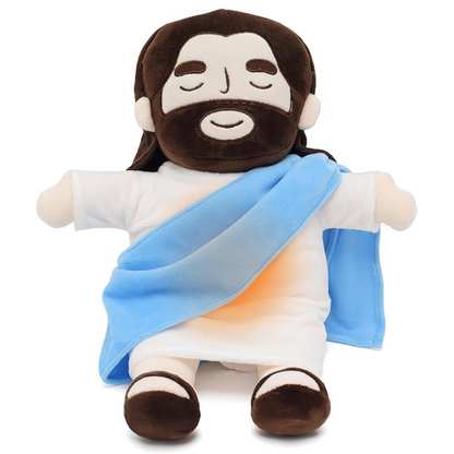 Religious Jesus breathing plush, a soothing gift providing comfort for children's sleep.