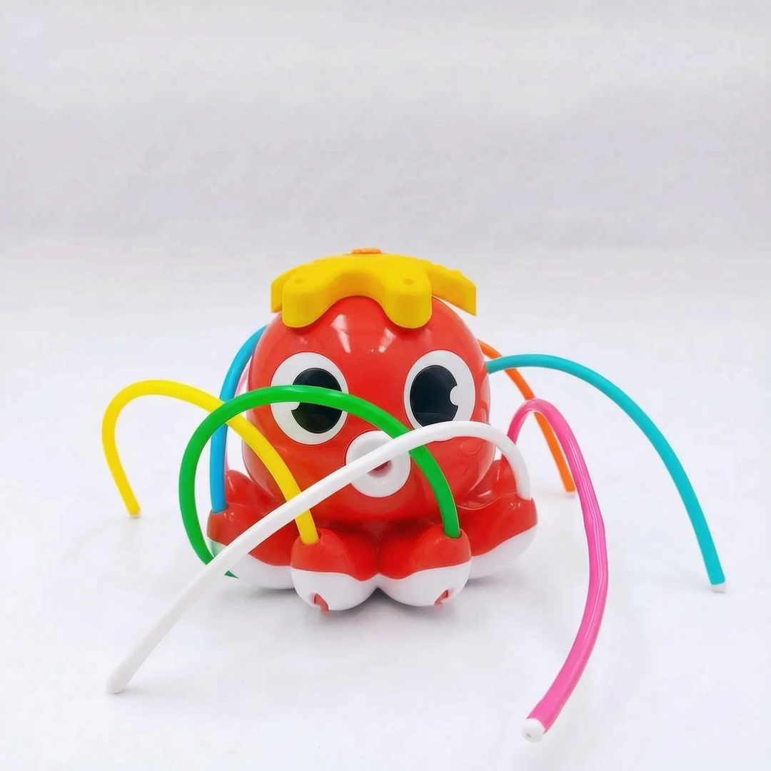 Easy-to-connect octopus play sprinkler for endless hours of outdoor water fun, a must-have summer garden toy for kids.