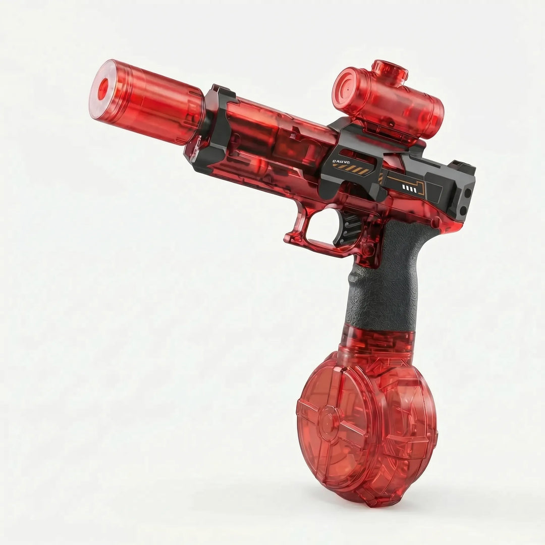 High-power electric light-up water gun, an automatic blaster for endless summer outdoor play, pool, and beach fun.