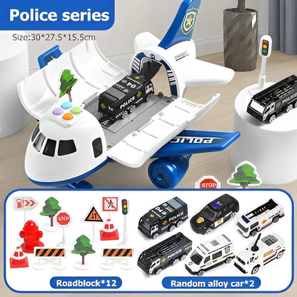 Durable kids' airplane rescue set with multiple play vehicles for engaging toddler pretend play.