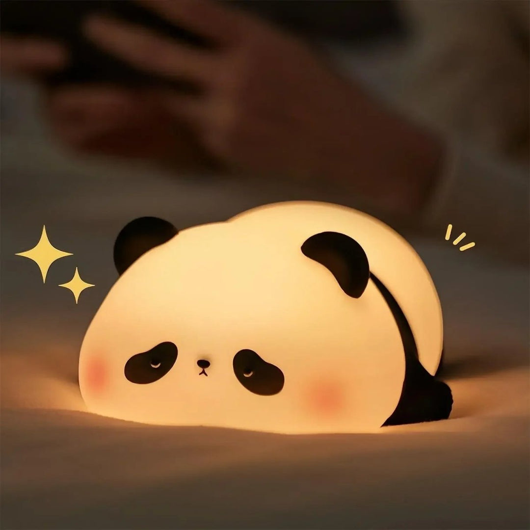 Soft, BPA-free silicone night light for kids, dimmable & rechargeable, a comforting sleep aid for nurseries.