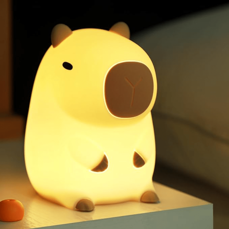 Auto shutoff silicone night light for kids, BPA-free & dimmable, a safe and gentle sleep aid for nurseries.