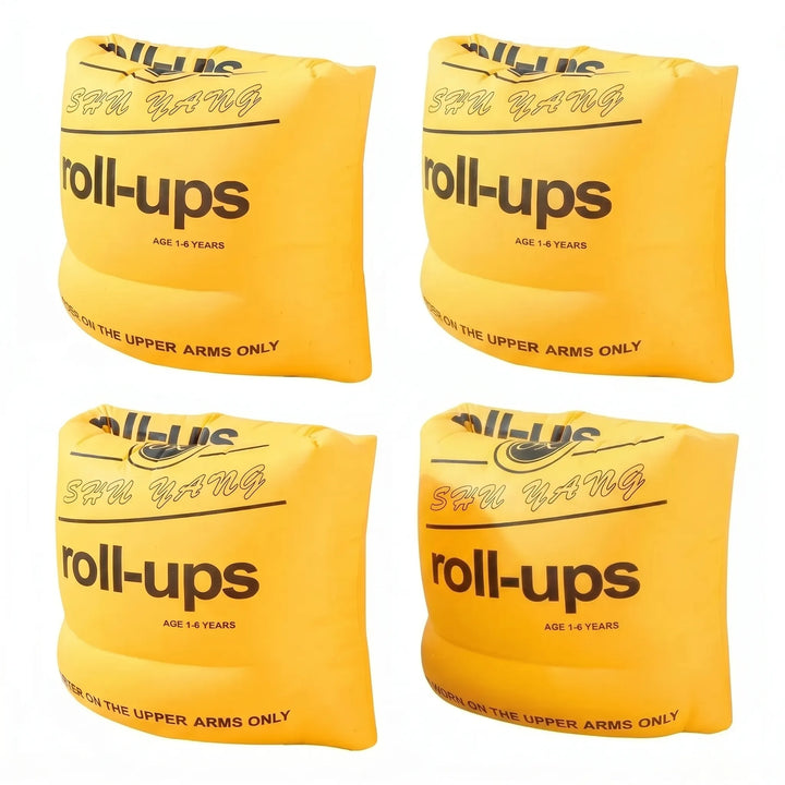 Children's water safety inflatable armbands, essential pool accessory for safe and confident swimming lessons.