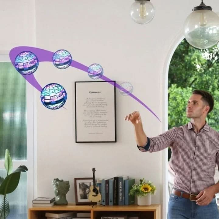 Gift for kids: Aerial UFO drone toy, easy hand-controlled flying, USB rechargeable & durable for indoor/outdoor fun.