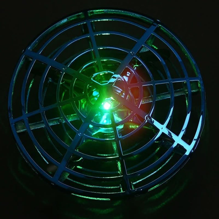 Hand-controlled UFO drone toy for kids, featuring bright LED lights, ideal for engaging indoor & outdoor play.