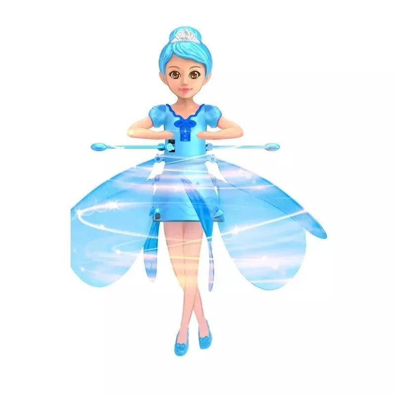 Easy-to-control flying toy for kids, responding to hand gestures, featuring fun, colorful LED lights.