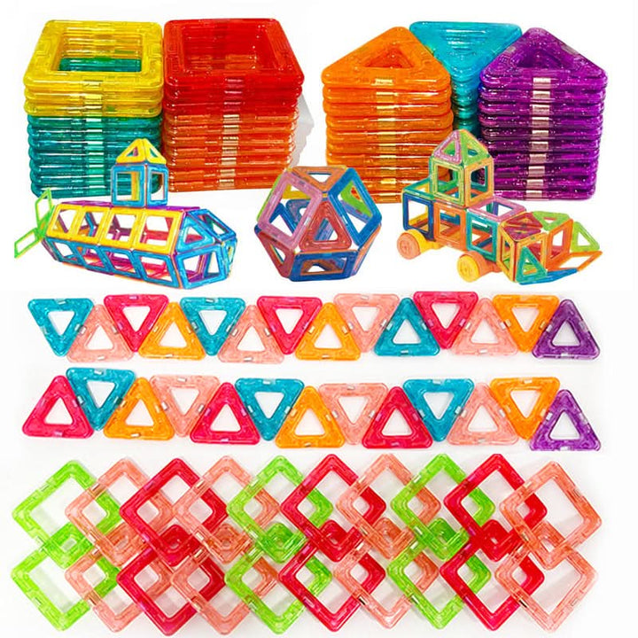 Magnetic construction toy for kids, encouraging problem-solving, fine motor skills, and imaginative play.