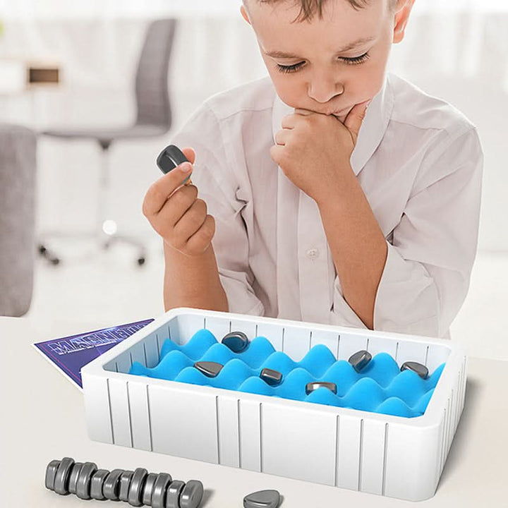 Close-up of kids' magnetic chess pieces on the board, perfect for developing strategic thinking skills.