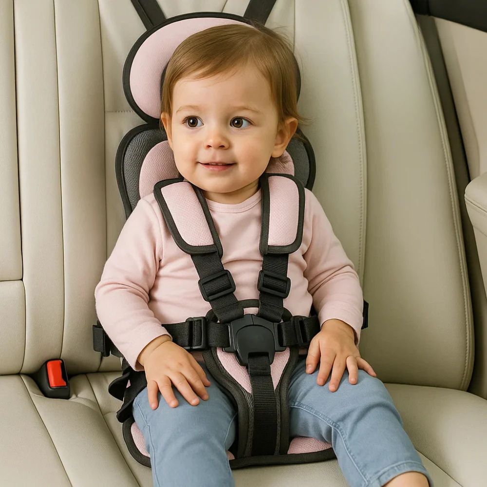 Secure kids travel harness, a portable car seat ensuring maximum child safety for infants and toddlers.