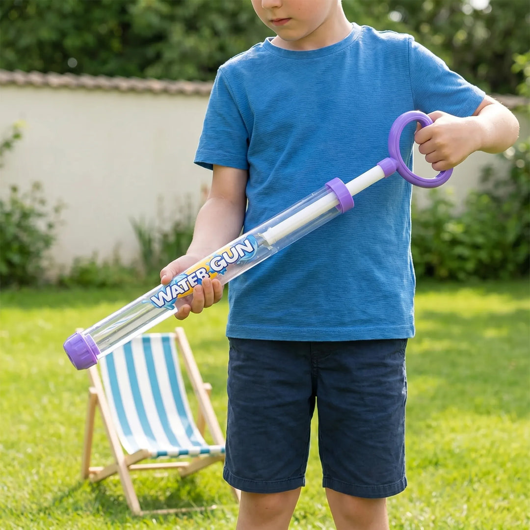 Kids' Pull-Action Water Gun 3-Pack. Bright, colorful water blasters for summer outdoor play and water fights.