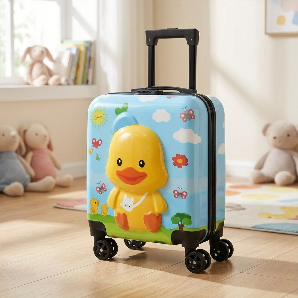 Kids' rolling carry-on suitcase for adventure-ready travel, compact and easy for children.