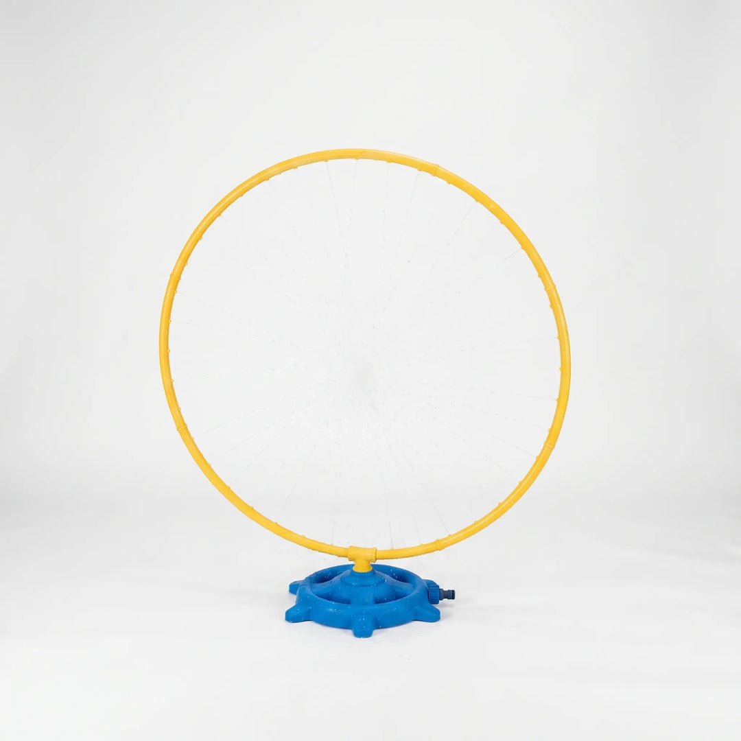 Engaging rotating water sprinkler, a fantastic outdoor play equipment for kids' summer water games and activities.