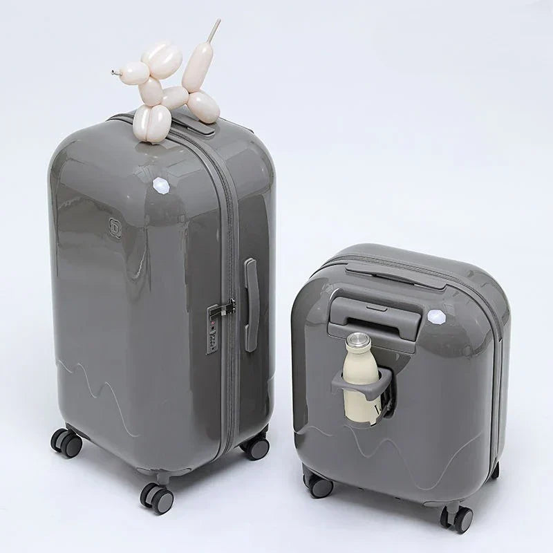 Lightweight children's wheeled luggage for easy toddler travel. Features a safety lock.