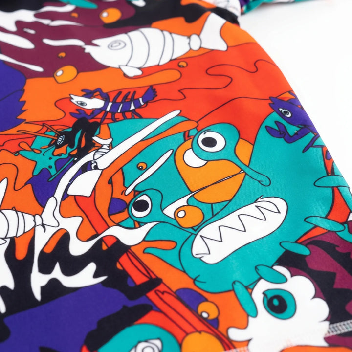 Essential UPF 50+ short-sleeve rash guard for kids, offering superior sun protection in water.