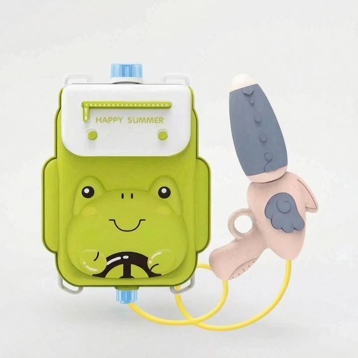 Engaging kids' wearable animal water blaster, a perfect summer toy for outdoor and backyard water games.