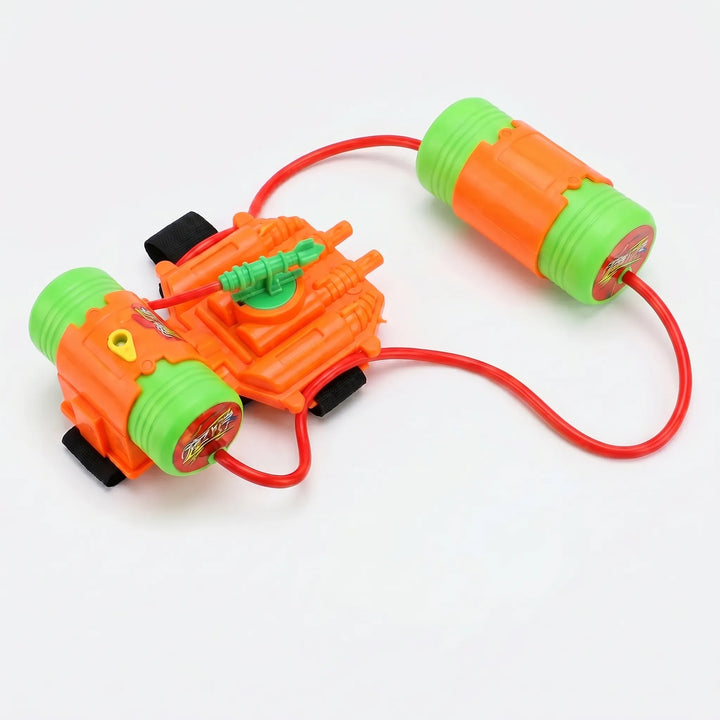 Kids' hands-free water blaster for exciting backyard water fights & summer beach toy fun. Easy to wear.