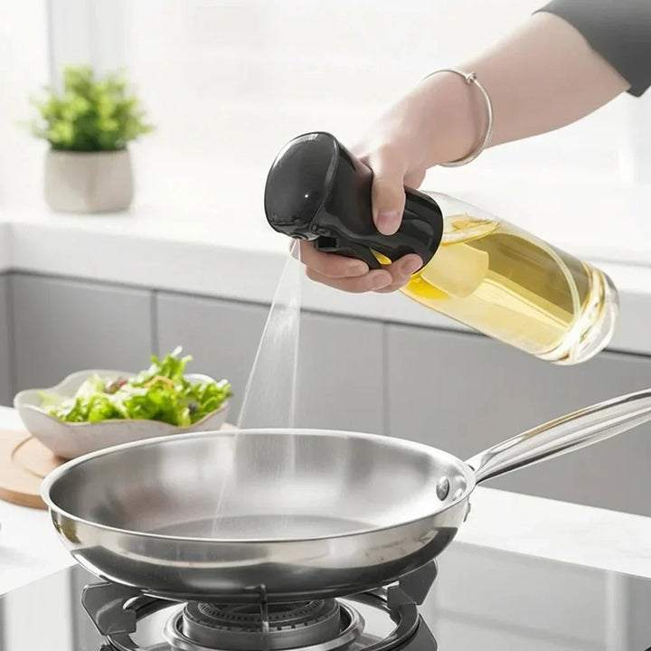 Kitchen oil sprayer for olive oil & vinegar, promoting precise, healthy cooking control.