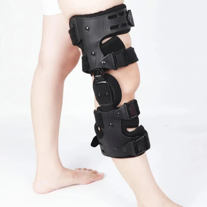 Detail shot of the quality stitching and durable material of the Kneielease knee support for lasting pain relief.