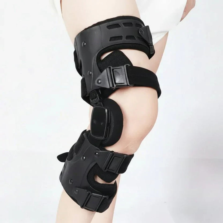 Kneielease knee support offering superior joint stability and pain relief for both men and women's active rehab.