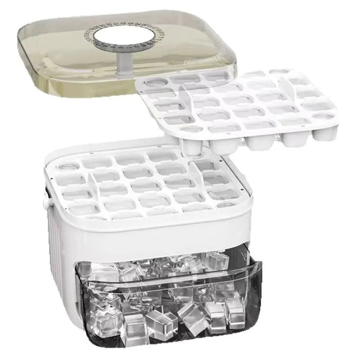 Food-grade ice cube tray with an easy release lid. Essential for refreshing drinks, parties, & picnics.