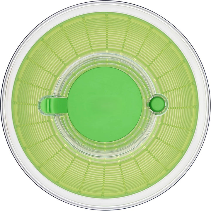 Innovative kitchen gadget: large salad spinner for efficient greens drying & washing.