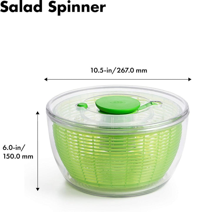 Prepare delicious fresh salads with this large, sturdy salad spinner kitchen tool.