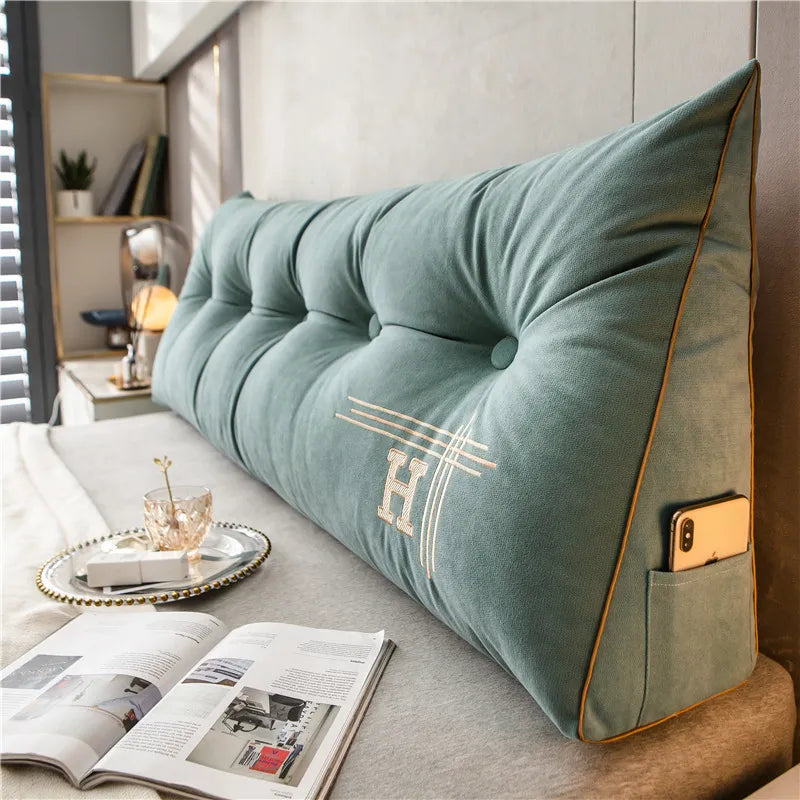 Large plush back support pillow for ultimate relaxation and cozy living comfort.