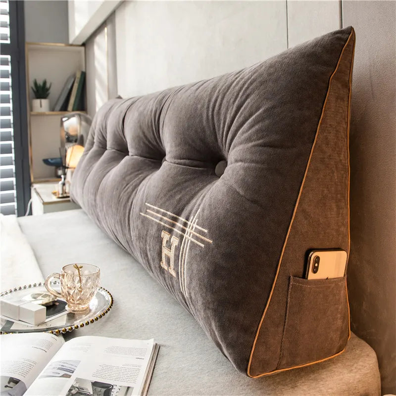 Decorative accent: large plush comfort pillow, ideal for home relaxation.