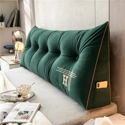 Versatile large plush sofa pillow, providing excellent back support & cozy comfort.