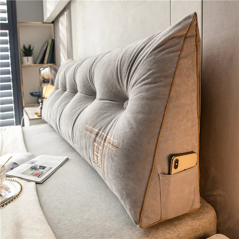 Enhance cozy living with this large plush back support pillow, perfect for unwinding.