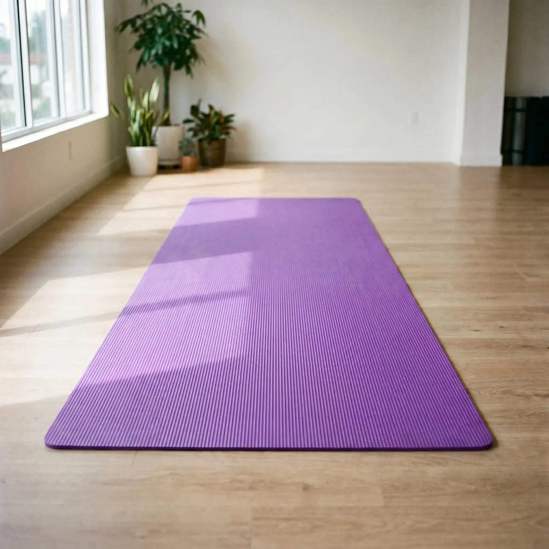 Large thickened unisex exercise mat for home workouts, non-slip & comfortable, ideal for yoga, pilates, fitness.