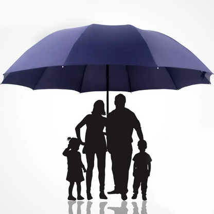 Large windproof umbrella for family, providing ultimate protection from rain & sun. Durable outdoor gear.