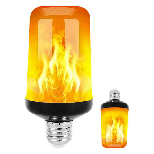 LED flame light bulb, dynamic fire effect for cozy home ambiance.