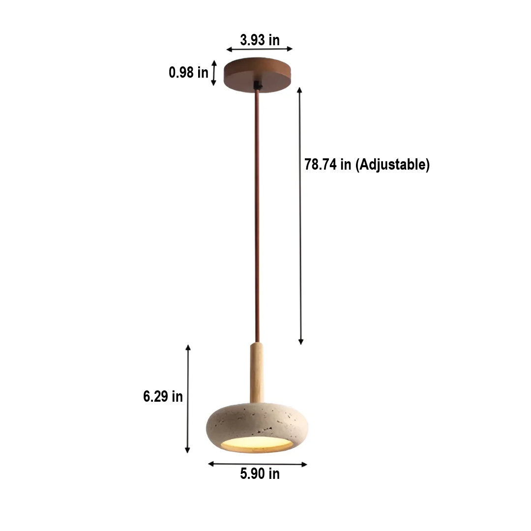 Sleek LED Japanese retro pendant light, unique design for modern or traditional home lighting.