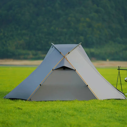 Compact and lightweight 2-person tent, waterproof and UV-resistant outdoor shelter for camping.