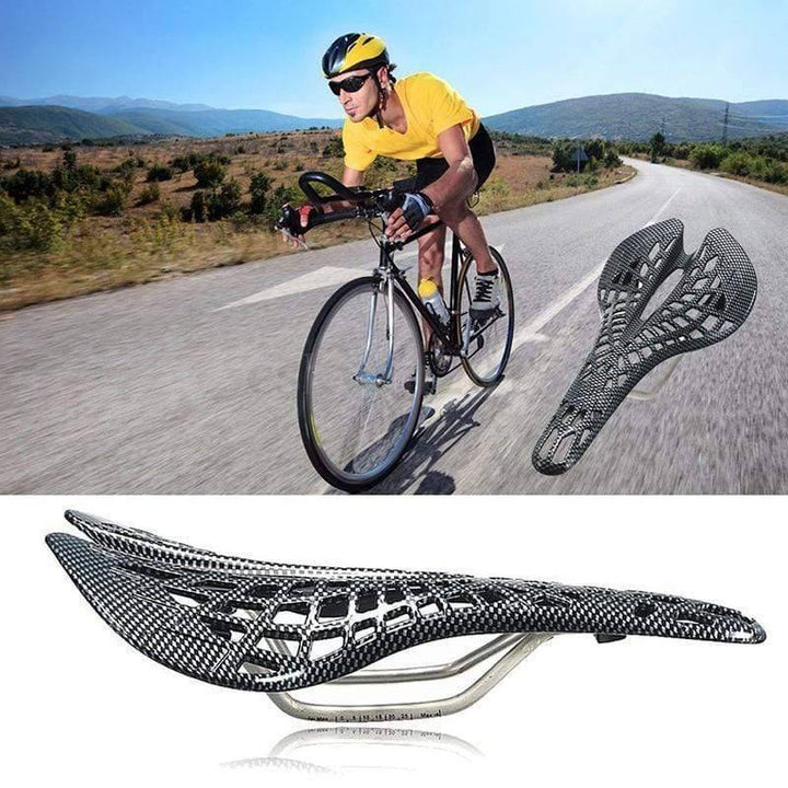 Lightweight carbon fiber bicycle saddle, perfect for comfortable cycling and easy install