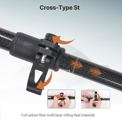 Collapsible carbon fiber trekking pole, convenient for travel & storage.