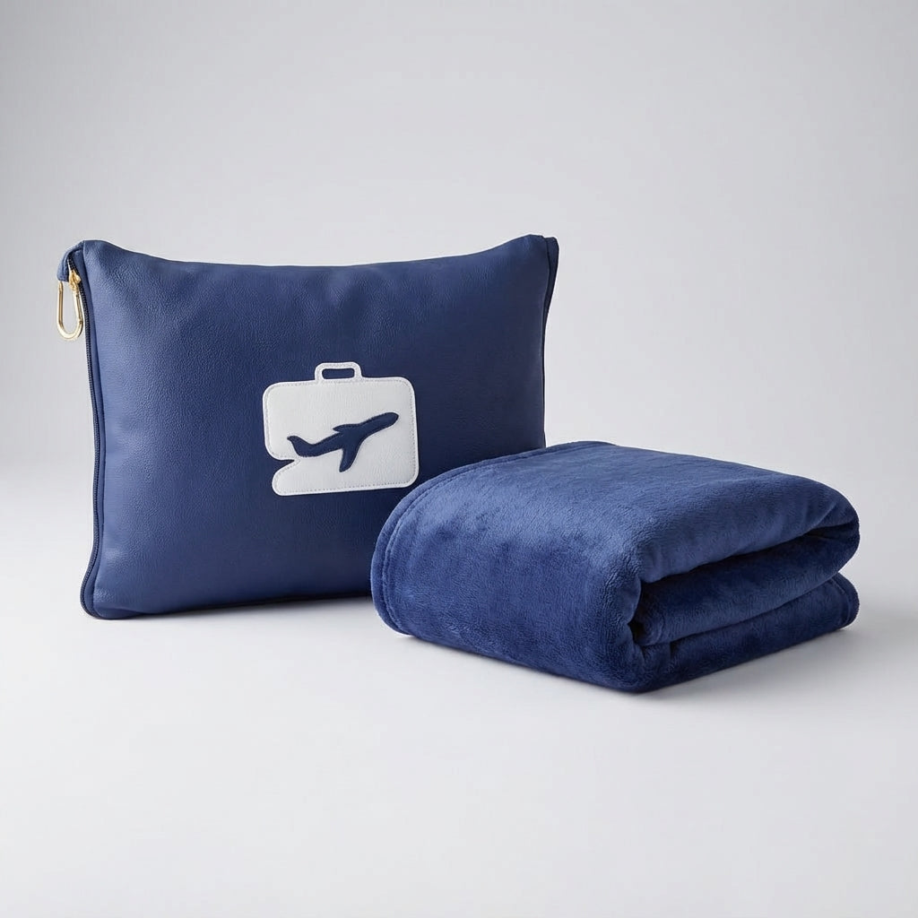 Ergonomic ComfiTrip travel pillow offers neck support for comfortable sleep during flights & car journeys.
