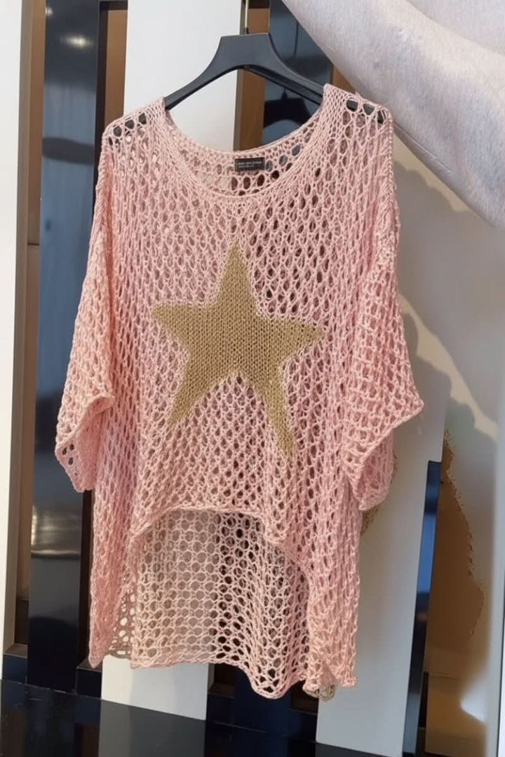 Textured crochet crop top, a modern women's summer top for a chic and versatile look.