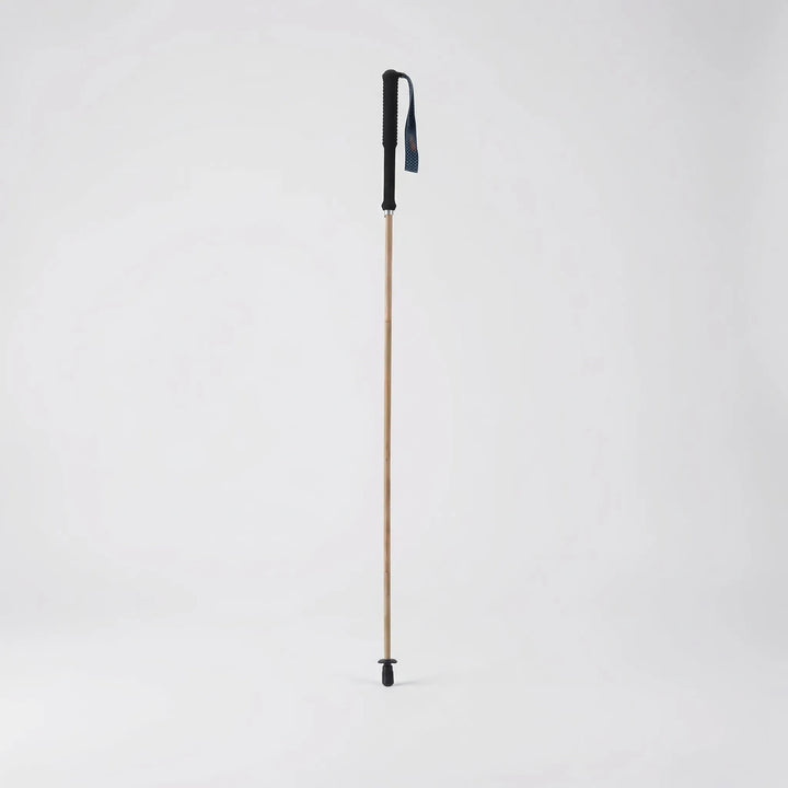 Foldable trekking pole for hikers, a lightweight & compact walking stick designed for easy storage & travel.