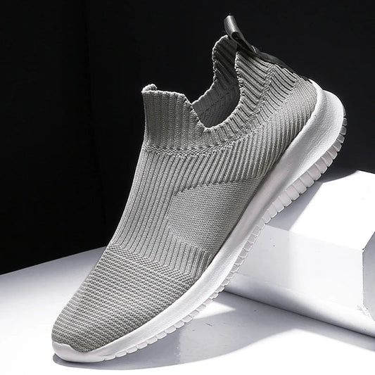 Lightweight men's knit running sneakers, engineered for all-day comfort and athletic performance.