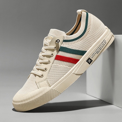 Lightweight men's knit sneakers for all-day comfort. Breathable everyday footwear, casual style.