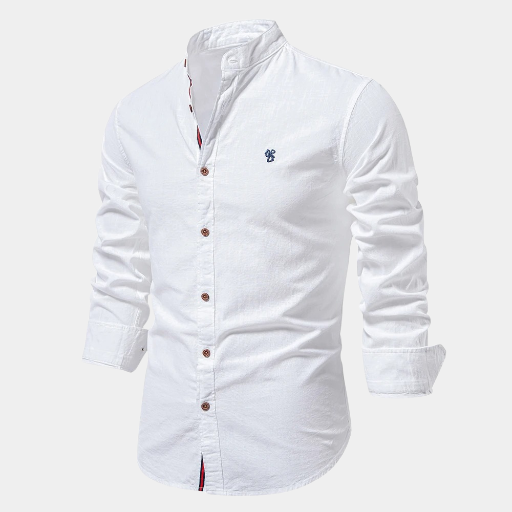 Versatile men's casual long-sleeve summer shirt, offering comfort & style for warm days.