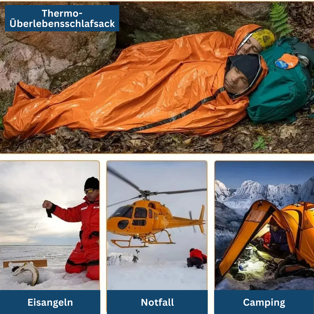 Bright orange emergency survival tent, designed for quick setup and essential preparedness in the outdoors.