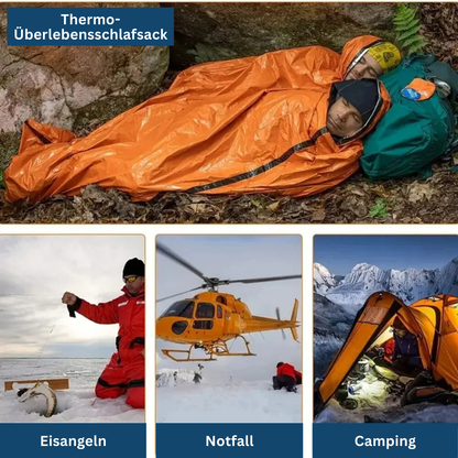 Bright orange emergency survival tent, designed for quick setup and essential preparedness in the outdoors.