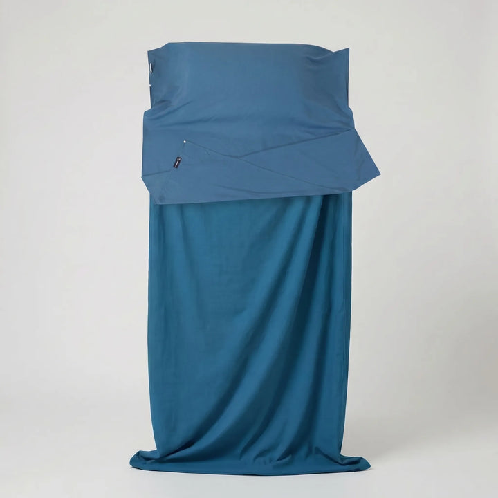 Comfortable sleeping bag liner for outdoor adventures, camping, and travel. Adds warmth & cleanliness.