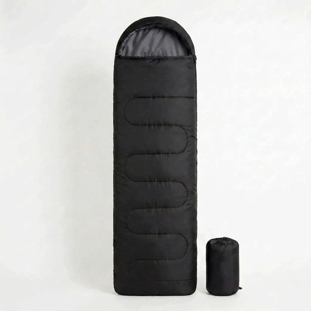 Versatile 3-season unisex sleeping bag for various weather. Lightweight camping & hiking outdoor gear.
