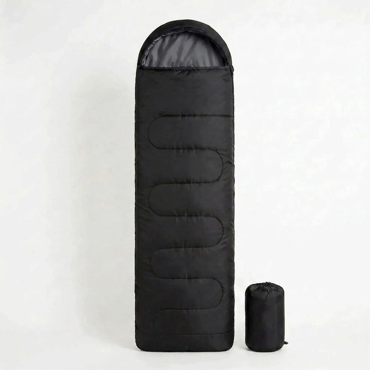 Versatile 3-season unisex sleeping bag for various weather. Lightweight camping & hiking outdoor gear.