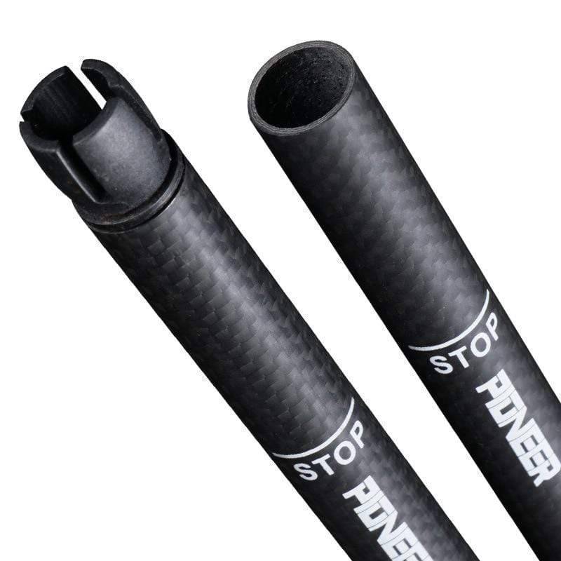 Unisex trekking poles showcasing adjustable design and sturdy carbon fiber construction